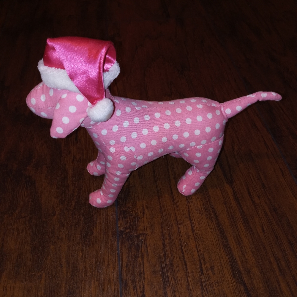 Victoria's secret pink dog Santa hat vs